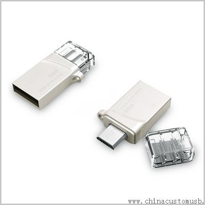 Metall-8 GB OTG USB-Flash-Disk für smartphone