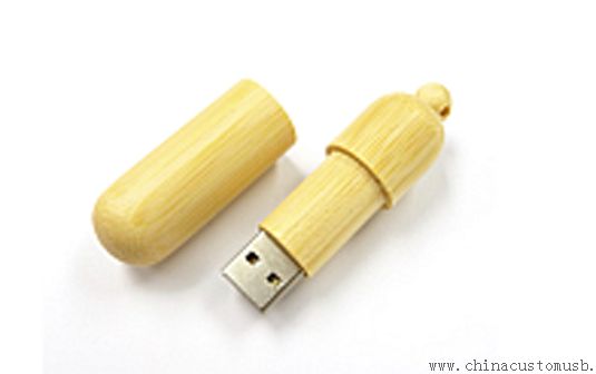 Forma de pílula de madeira USB Memory Stick