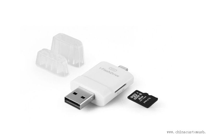 OTG mini Flash Drive para IPhone IPad con lector de tarjetas