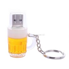 Beer cup shape USB Disk with Keychain images