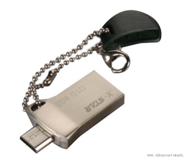 8GB OTG USB birden parlamak yuvarlak yüzey