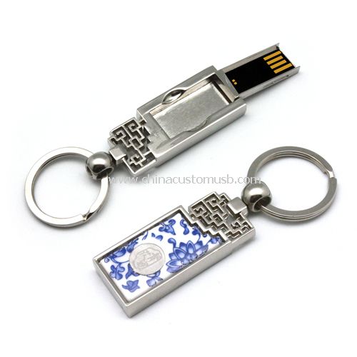 Estilo chinês tradicional cerâmica USB Flash Drive