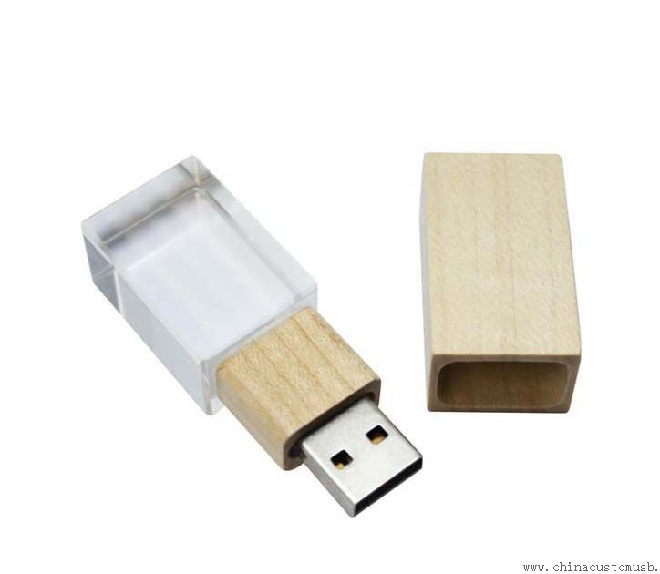 Wooen 3d gravado Logo Pen Drive