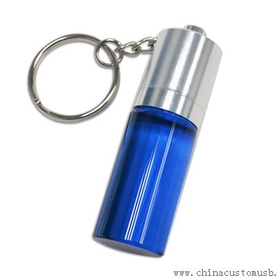 Crystal Round USB Flash Disk with Keychain