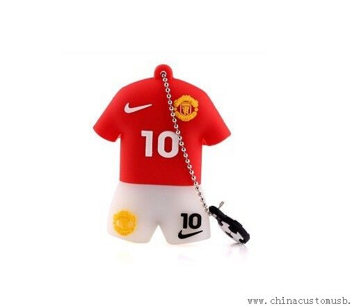 Personalizado PVC fútbol camiseta USB Flash Drive