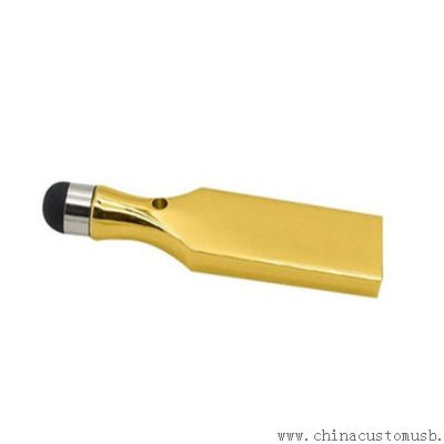 Yaprak USB birden parlamak yuvarlak yüzey Stylus kalem