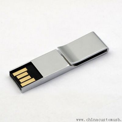 قرص فلاش USB ميني كليب معدنية