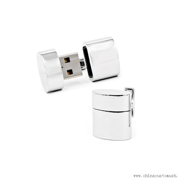 Lecteur USB de boutons de manchette ronds