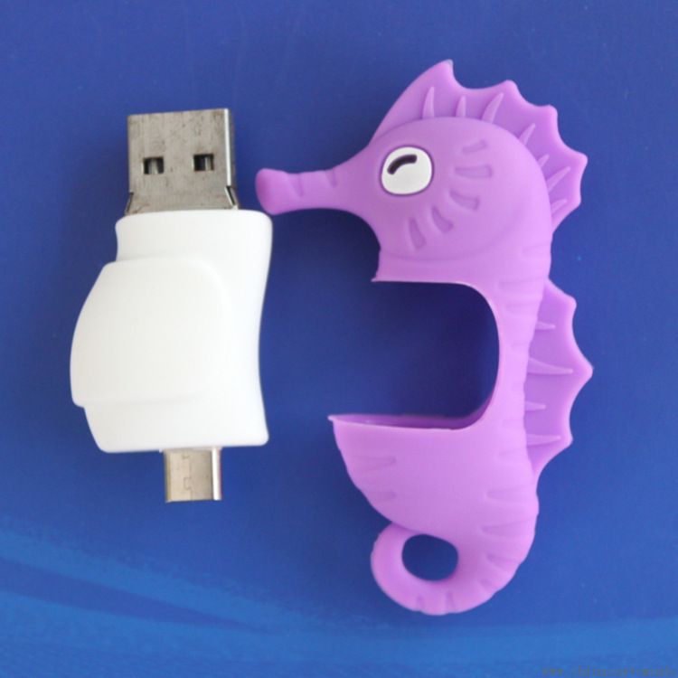 Seahorse muoto OTG USB hujaus kehrä