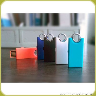 Plástico Retractive USB Flash Drive com anel gancho