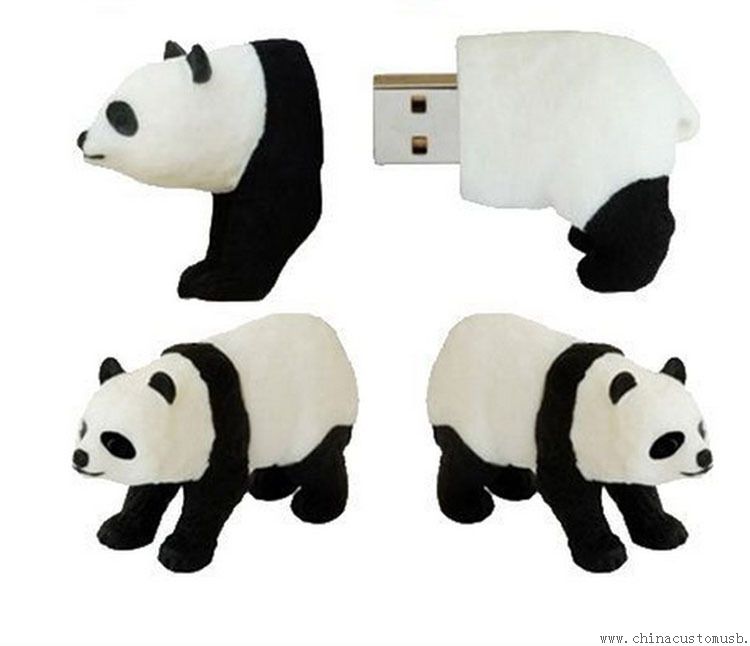 Forme de PVC Panda clé USB