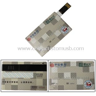 Kredi kartı usb birden parlamak yuvarlak yüzey