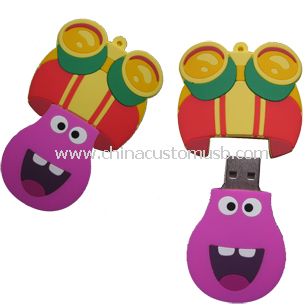 Disco do USB dos desenhos animados do PVC