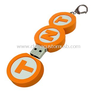 Forme de PVC Logo disque USB