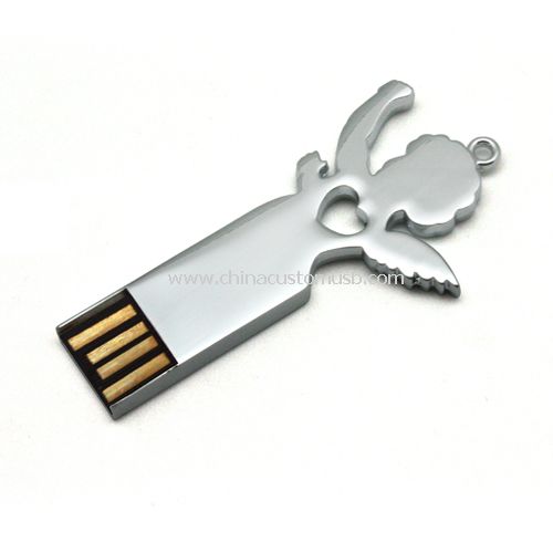 en forme d’ange metal USB Flash Drive