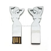 Zarif kadın metal USB yuvarlak yüzey images