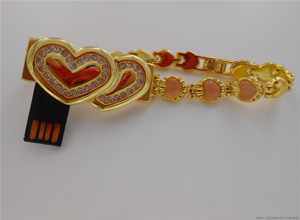 Luxo joias pulseira USB Flash Disk