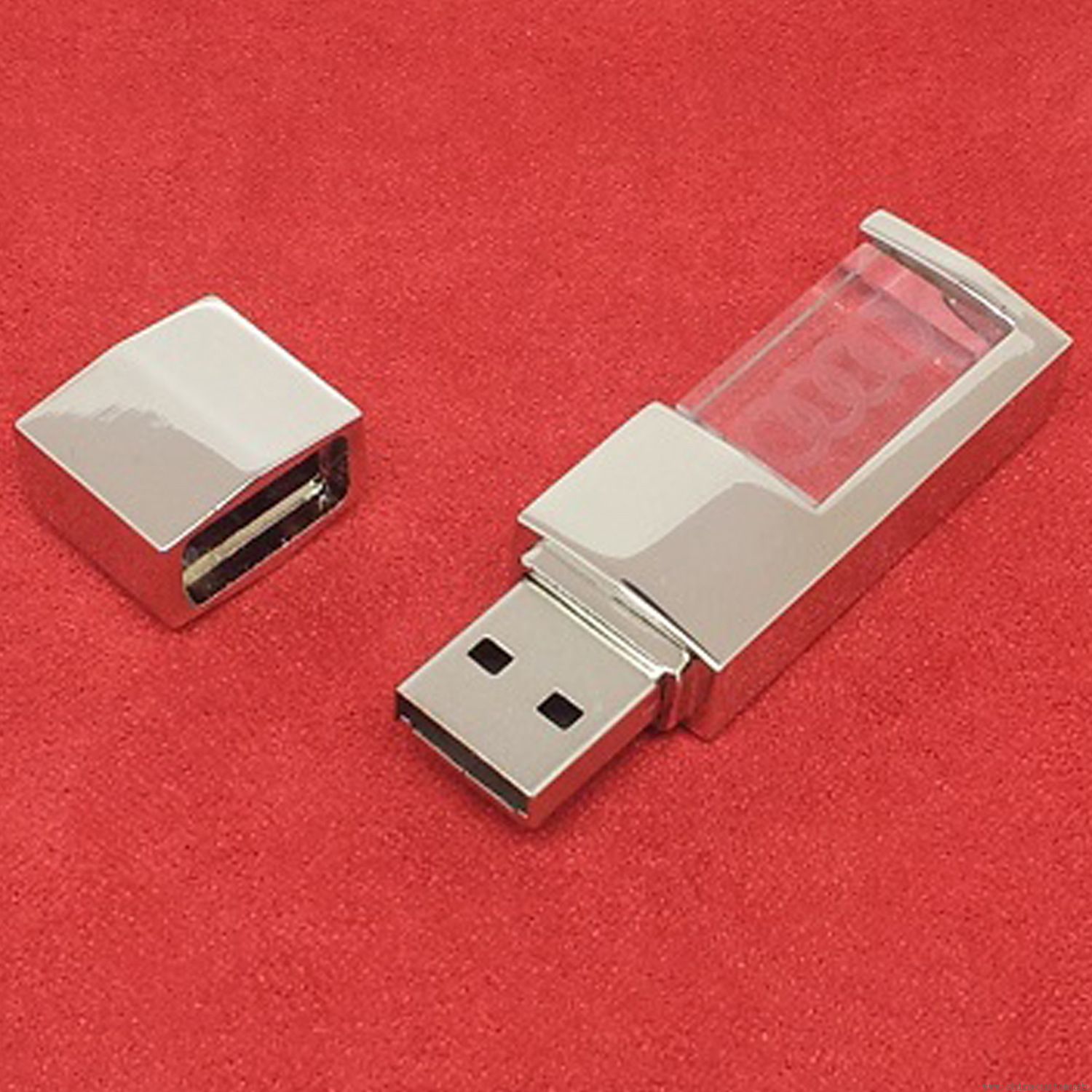 Kristal 3D Logo USB birden parlamak götürmek 8GB