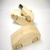 Wooden Car Shape USB Flash Disks images