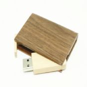 Δίσκος λάμψης USB σχήμα βιβλίο ξύλινο περιστρεφόμενο images