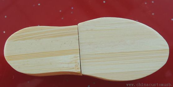 Forma de zapato de madera USB Flash Drive