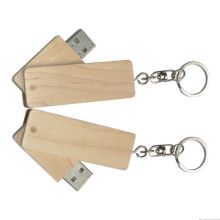 Wooden USB Flash Drive with Keychain images