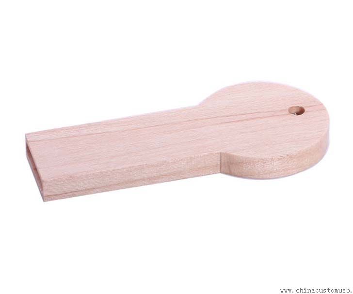 Forma de chave de madeira natural Pen Drive