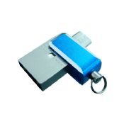 Μεταλλική περιστρεφόμενη Drive λάμψης USB με το Keychain images