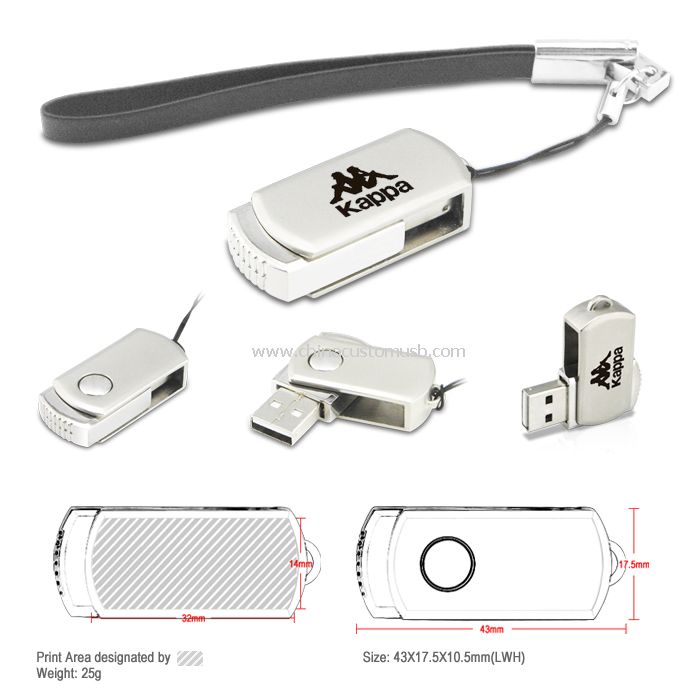 Disque instantané d'USB pivotante