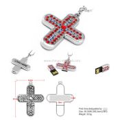 Metal Diamond Cross USB Flash Drive images