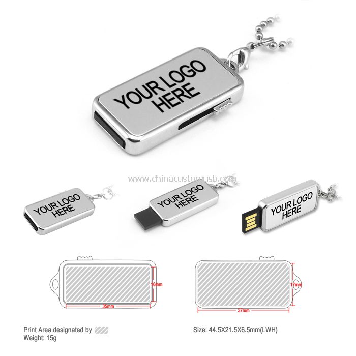 Металевий брелок USB-диска