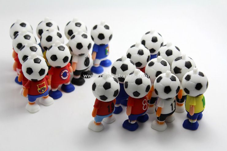 Tim sepak bola silikon USB Flash Disk
