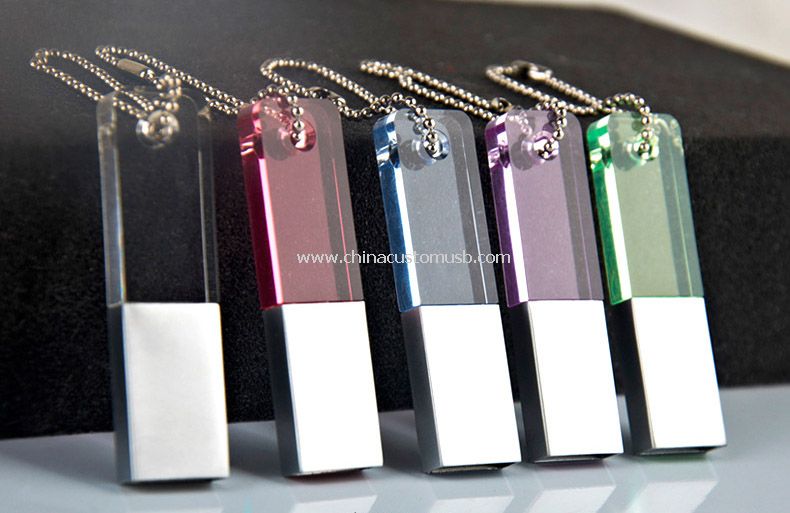 Renkli Crystal USB yuvarlak yüzey