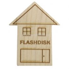 Wooden House shape USB Disk images