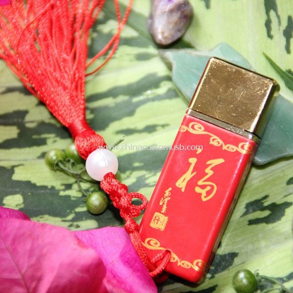 Rojo chino de cerámica USB Flash