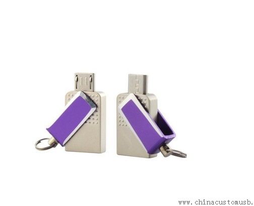 Mode putar logam OTG USB Flash Disk untuk smartphone