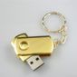 Περιστρεφόμενη χρυσή usb 2.0 flash drive 2gb 8gb small picture