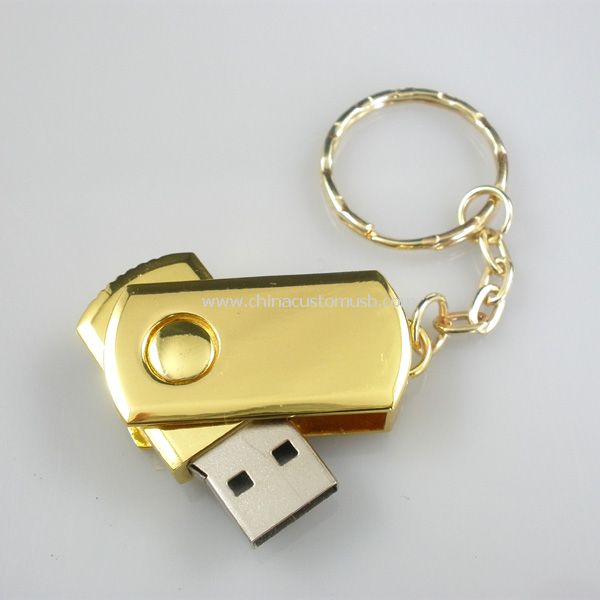 Schwenk-goldene Usb 2.0-Flash-Laufwerk-2gb 8gb