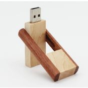 Fából készült forgatható USB villanás korong images
