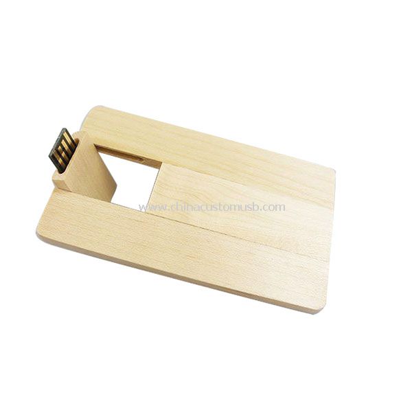 Wood Business Credit Card Flash Memory Stick