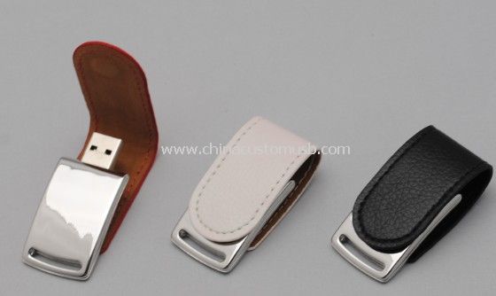 Мини-кожаный USB флэш-накопитель