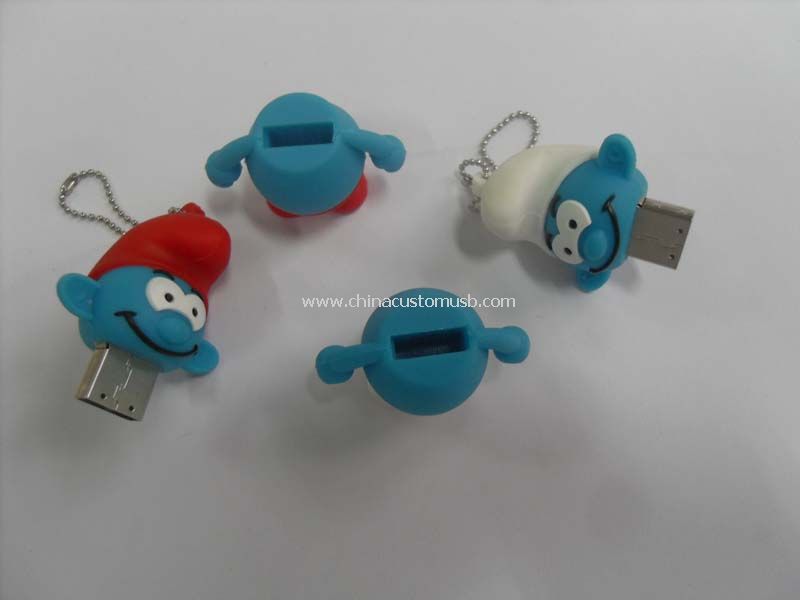 PVC الكرتون blueman محرك أقراص USB محمول