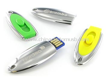 Пластикові двотактний USB флеш-диск