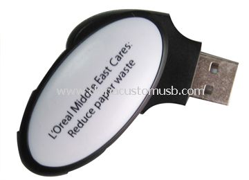 Epoxy rotating USB flash drive