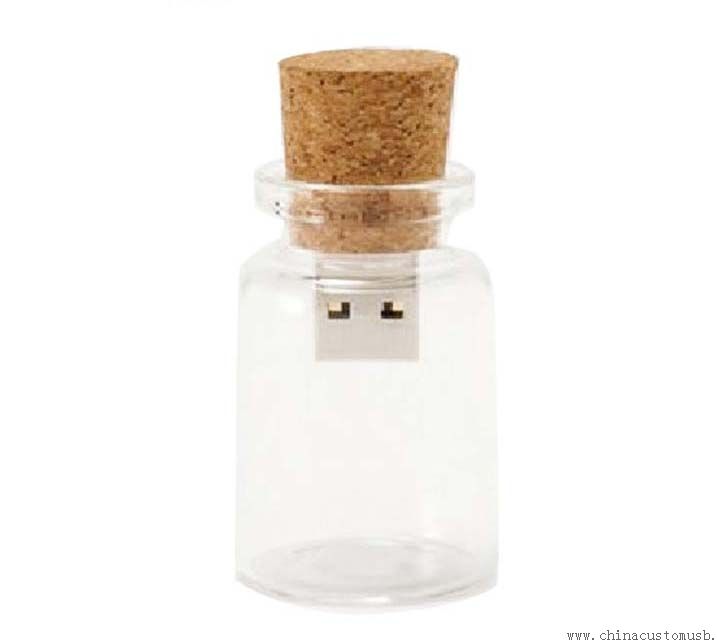 Wooden Bottle USB Flash Disk