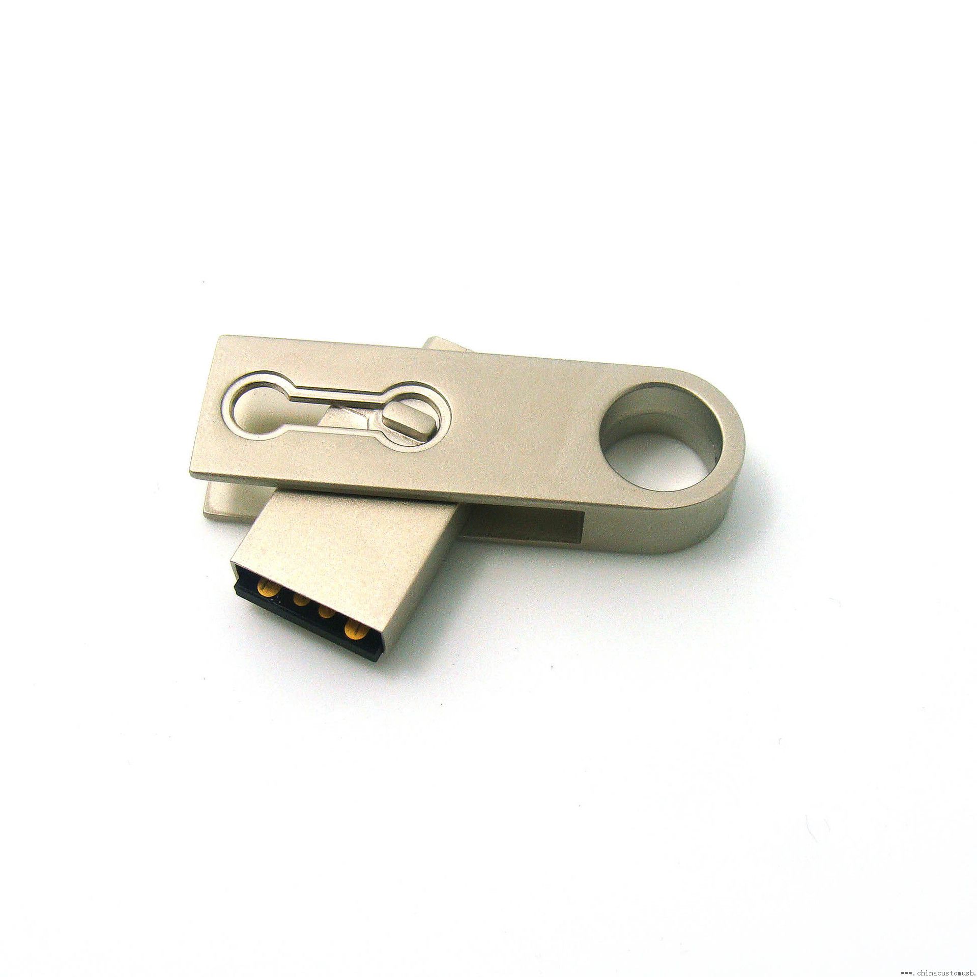 Fém OTG USB villanás korong akasztóval