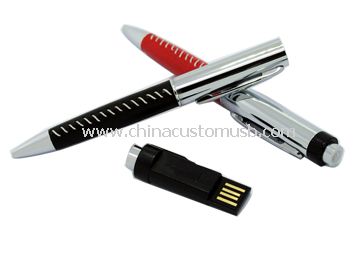 Bolígrafo cuero USB Flash Disk
