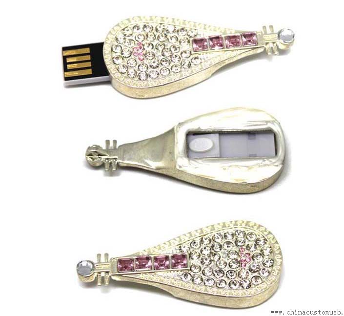 Push-pull Jewelry Guitar USB Flash Disk
