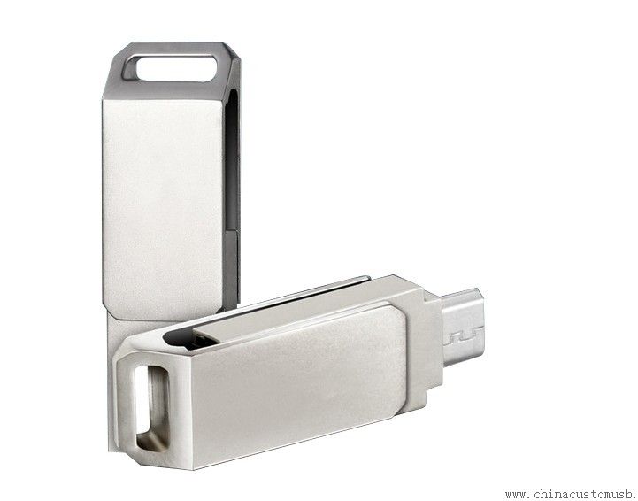 Mini klip logam OTG USB Flash Drive