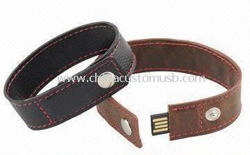 Leather USB drive bracelet USB key
